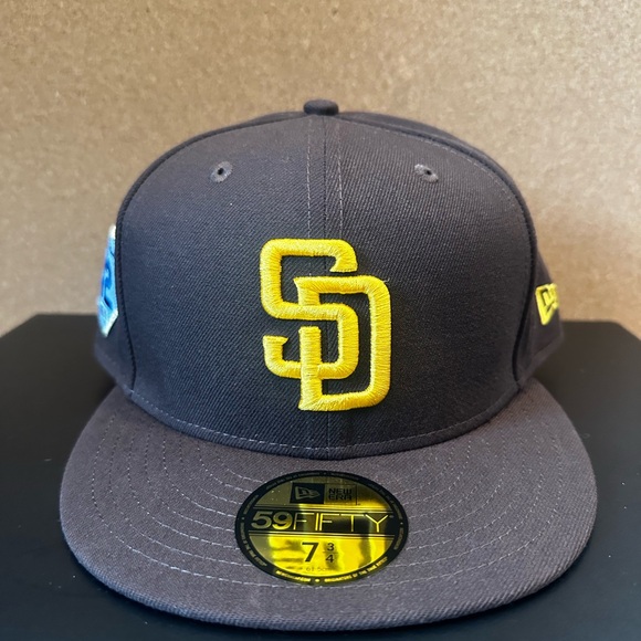 New Era San Diego Padres Jackie Robinson #42 Side Patch Black UV 59FIFTY Hat - Picture 2 of 10